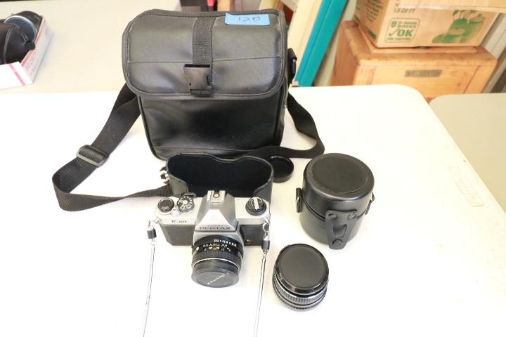 Vintage Pentax Camera with 2 Lens & Carry Case