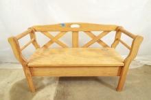 Pine Bench with Storage