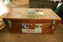 Wooden Chest & Contents