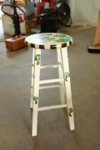 Tropical Painted Barstool