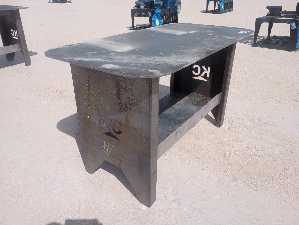 Unused 30'' x 57'' Welding Table w/Shelf (5/16'' Top)