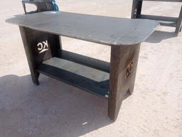 Unused 30'' x 57'' Welding Table w/Shelf (5/16'' Top)