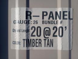 (20) 20' Timber Tan R-Panel