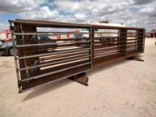 (10) Free Standing 24Ft Fence Panels (1) w/ 8Ft Gate