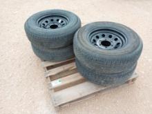 (4) Trailer Wheels w/Tires 225/75 R 15