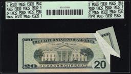 2004 $20 Federal Reserve Note Gutter Fold & Cutting Error PCGS Gem New 66PPQ