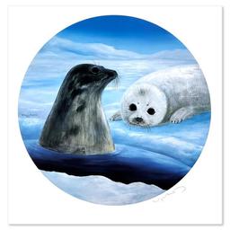 Wyland "Harp Seals" Limited Edition Lithograph On Paper