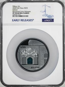 2020 Gilt Palau $25 Proof Tiffany Art Silver Coin NGC PF70 Ultra Cameo Early Releases