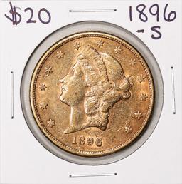 1896-S $20 Liberty Head Double Eagle Gold Coin