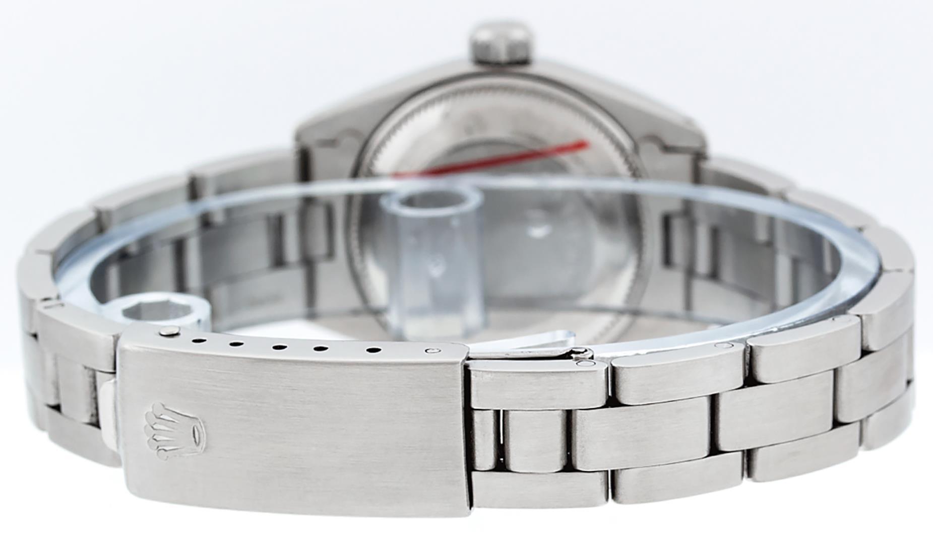 Rolex Ladies Stainless Steel Diamond Datejust Wristwatch