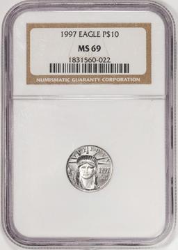 1997 $10 American Platinum Eagle Coin NGC MS69