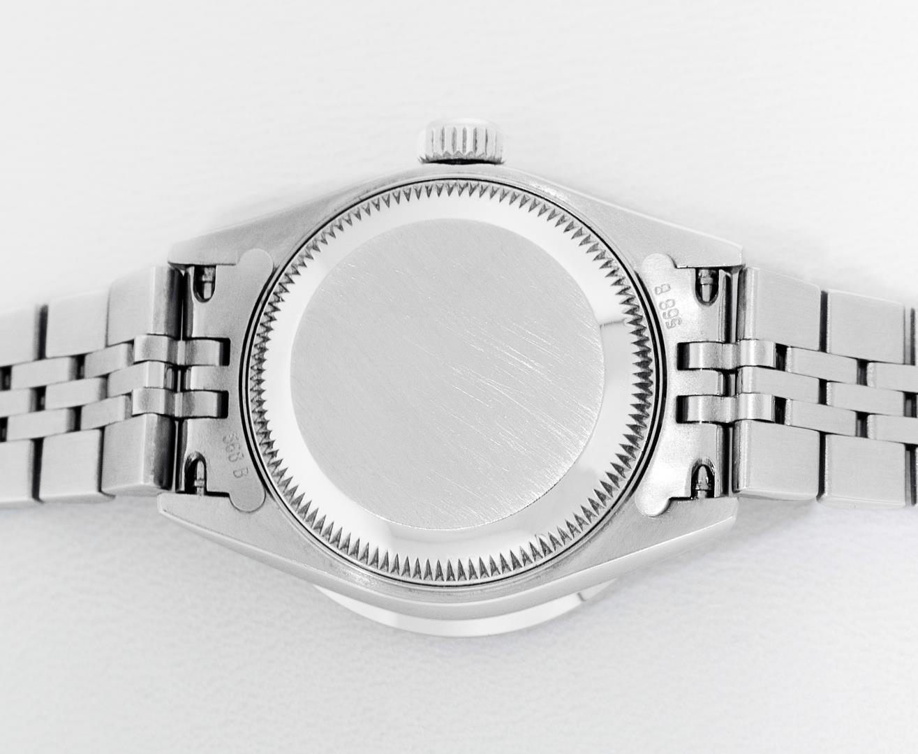 Rolex Ladies Stainless Steel Diamond Datejust Wristwatch