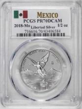 2018-Mo Mexico Proof 1/2 oz Silver Libertad Coin PCGS PR70DCAM