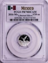 2016-Mo Mexico Proof 1/20 oz Silver Libertad Coin PCGS PR70DCAM