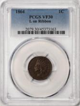 1864 L on Ribbon Indian Head Cent Coin PCGS VF30