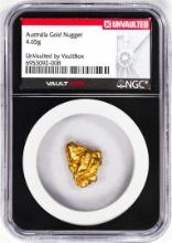 4.65 Gram Australia Gold Nugget NGC Vaultbox Unvaulted