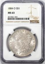 1884-O $1 Morgan Silver Dollar Coin NGC MS63