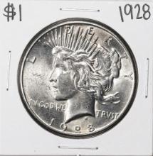 1928 $1 Peace Silver Dollar Coin