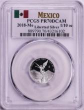 2018-Mo Mexico Proof 1/10 oz Silver Libertad Coin PCGS PR70DCAM