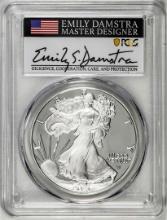 2021-S Type 2 $1 American Silver Eagle Coin PCGS PR70DCAM Emily Damstra Signature FS