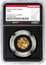 Lot of Colorado Gold Nuggets 3.00 Grams Total Weight NGC Vaultbox Unvaulted