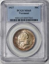 1927 Vermont Commemorative Half Dollar Coin PCGS MS65 Great Color