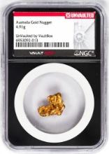 4.91 Gram Australia Gold Nugget NGC Vaultbox Unvaulted