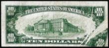 1950 $10 Federal Reserve Note St. Louis Multiple Gutter Folds Error