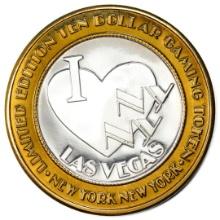 .999 Silver New York New York Casino Las Vegas $10 Limited Edition Gaming Token
