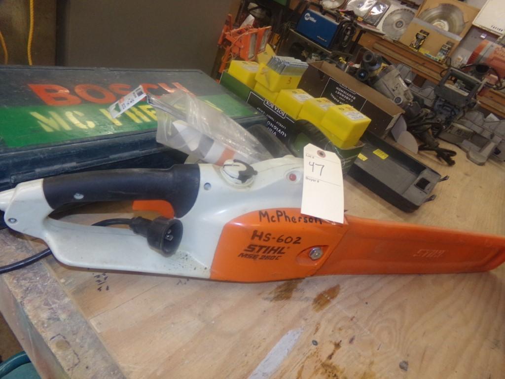 Stihl MSE250C Electric Chain Saw, 20'' Bar with Extra Chain, Files, Wrench,