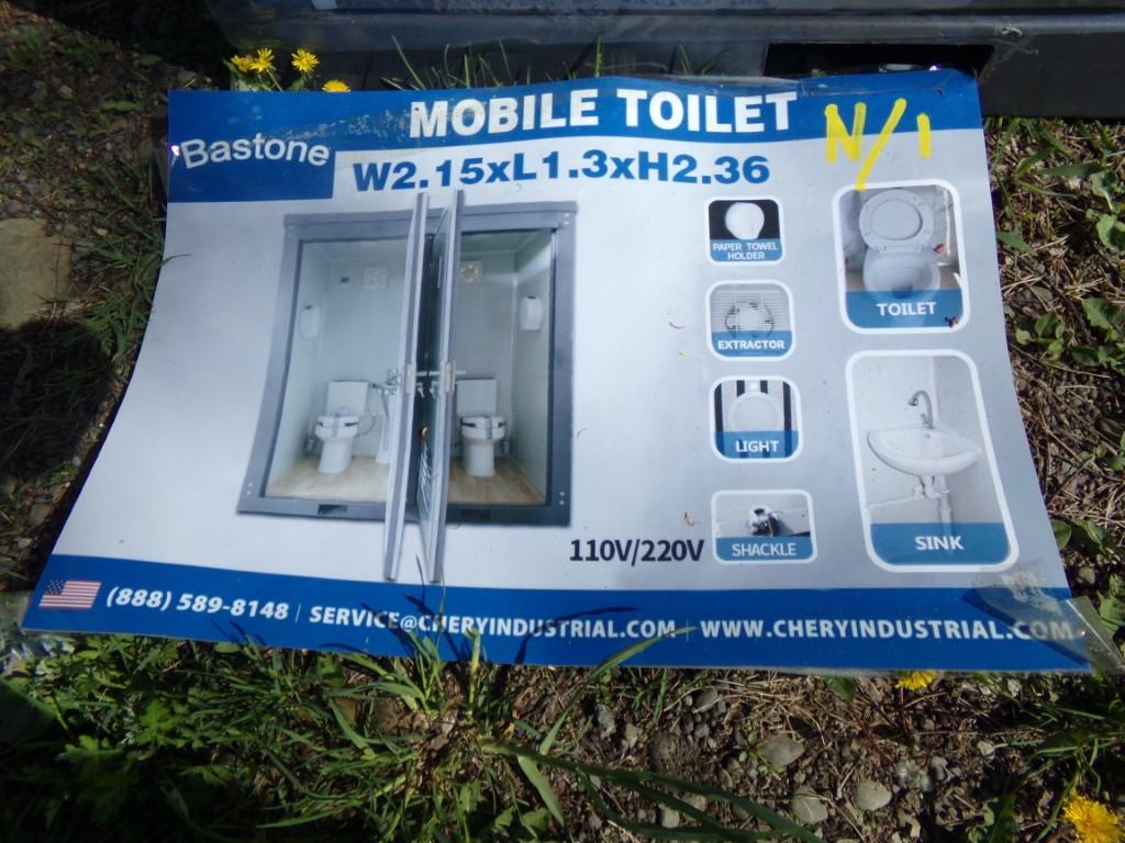 New Bastone Double Mobile Toilet, Each Side has Toilet, Sink, Light, Vent,