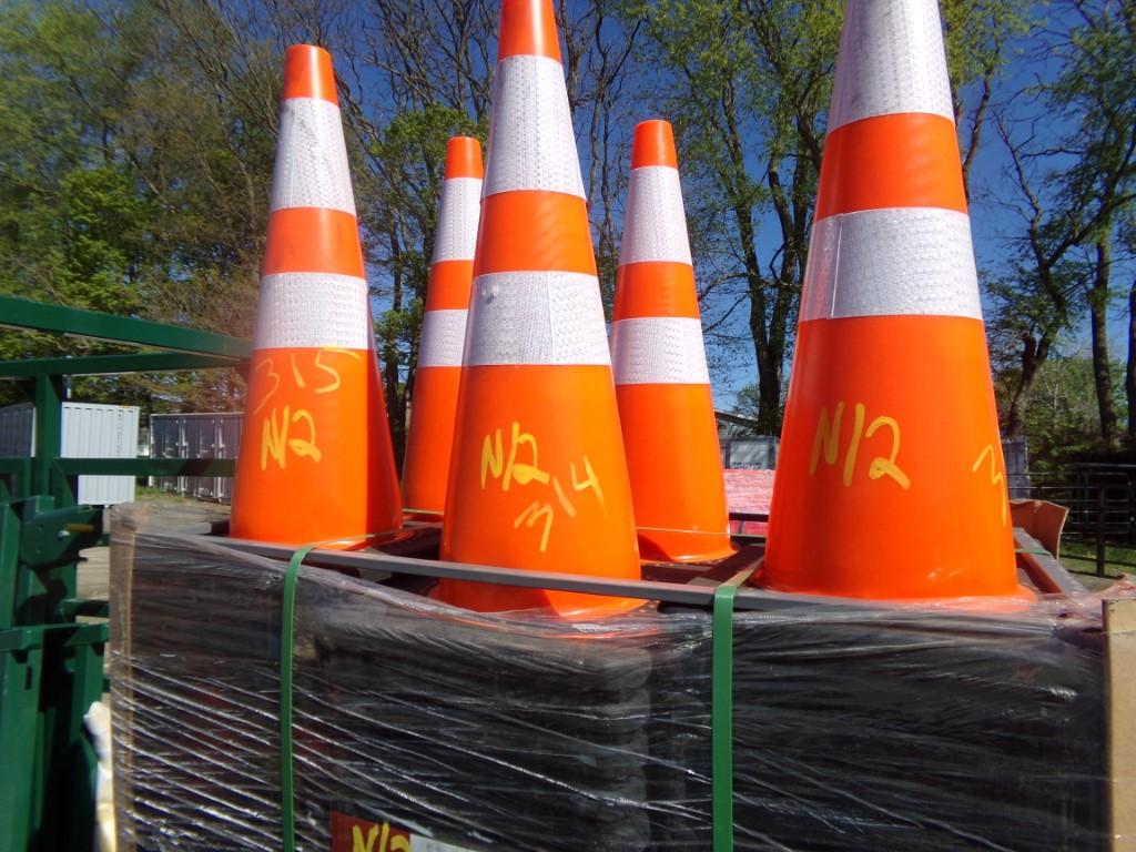 (50) New Steelman PVC Safety Traffic Cones, 28'' Tall (50 x Bid Price)