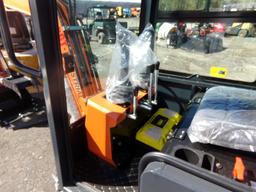 New AGT Industrial QH13R Full Cab Mini Excavator with Stationary Thumb, Gra