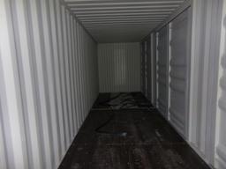 New 40' Light Gray Storage Container with (4) Side Access Doors, Barn Door