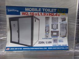 New Bastone Mobile Toilet/Bathroom Complete with Shower, Sink, Vent, Etc.,