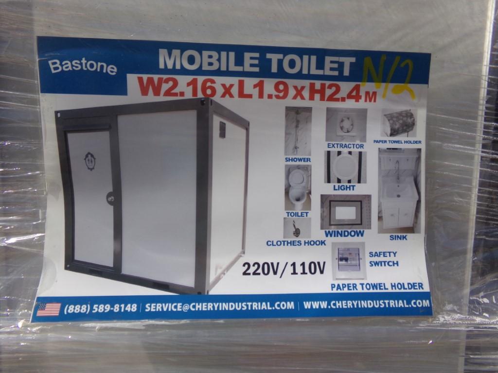 New Bastone Mobile Toilet/Bathroom Complete with Shower, Sink, Vent, Etc.,