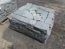 Pallet w/ 156 SF Of 1 1/2'' Snapped Edge Bluestone Colonial Wall Stone, SOL