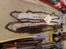 (4) Asst. Bags & a Few Used Chains for Poulon and Stihl Saws  (57)