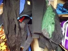 Group of Wet Suits and Scuba Gear