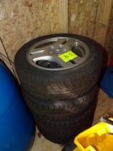 (5) 205/55 R16 Studdable Snow Tires on 5 Lug Alloy Rims