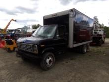 1991 Ford, Box Van, 14' Box w/Walk-Through Rear Door, Gas V8, Auto, 35,862