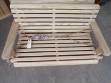 48'' Unstained Roll Back Porch Swing