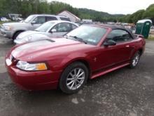 2002 Ford Mustang Convertible, Red, Leather, 97,438 Miles, VIN#: 1FAFP44432