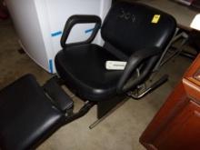 Belvedere, Black, Leather Salon, Reclining Chair w/Power Lift, NOT TESTED