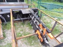 New Mower King Hydraulic Trencher, Skid Steer Mount, Model ECSSCT72