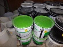 Pallet w/16 Buckets Of Assorted Chemicals, Ecore E-Grip III Flooring Adhesi