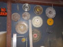 Large Group of Blades on Wall, Assorted Size and Types (Shop-Tool Room)