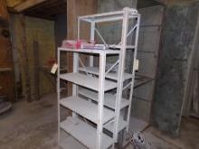 (2) Light Duty Metal Shelves With Little Bit of Contents, 5 Tier (1) Has to