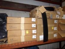 (9) Boxes of Vinyl Toe/Baseboard, (2) Black, (7) Navy Blue, Sold as a Lot (