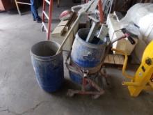35-Gallon, Drum Cart/Tipper w/2 Barrels (Warehouse Back Room)